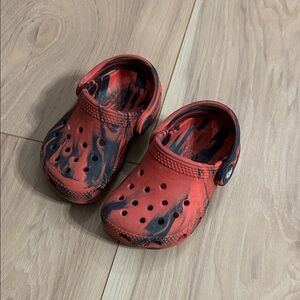 CROCS Kids Red and Black Water Shoes